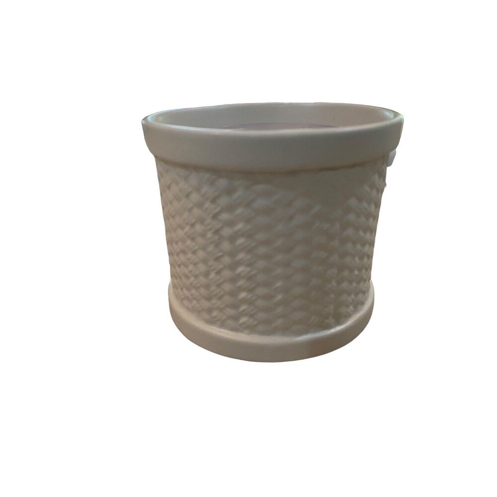 RETIRED Dove weave centerpiece Easy with meltcup Yankee Candle